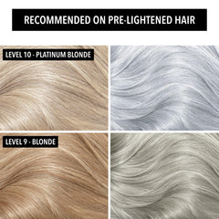 Pulp Riot color swatch strand on white background showing true icy-amethyst silver payoff