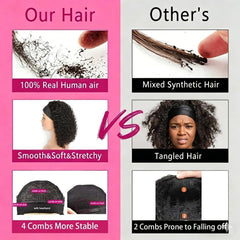 Punmasa close-up of deep wave texture showing soft, tangle-resistant human hair