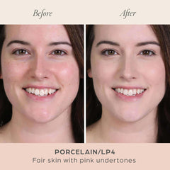 PÜR MINERALS open compact with brush demonstrating application convenience and quick touch-ups benefit