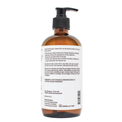 PURA D'OR label close-up showing USDA organic badge and ingredient transparency