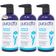 PURA D'OR front packaging showing three bottles and clear product identity for easy choice