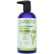 PURA D'OR front bottle view showing product packaging and benefits