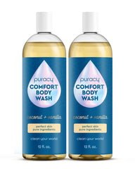 Puracy front packaging showing bottle and coconut vanilla scent benefit