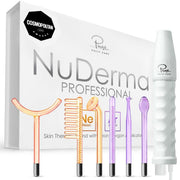 Pure Daily Care NuDerma front device showing controls and wand holder for easy use