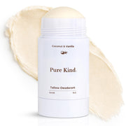 Pure Kind front packaging showing natural tallow deodorant benefits