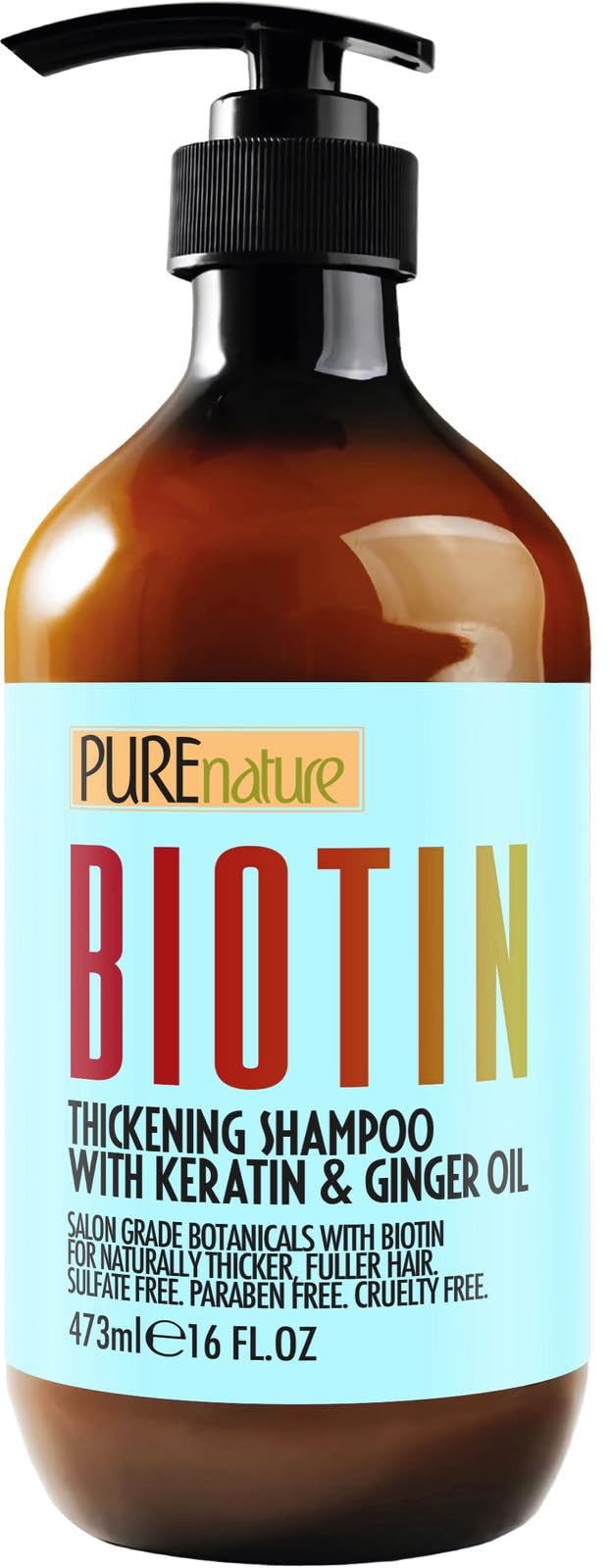 PURE NATURE LUX SPA front bottle showing product and size benefits