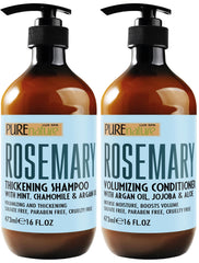 PURE NATURE LUX SPA front packaging showing rosemary and mint, promotes volumizing benefit