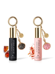 PUREAMOR Amber Noir bottle front showing elegant packaging and convenience