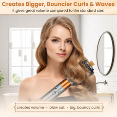 PUREGUST in use on long hair creating fast root lift and salon volume