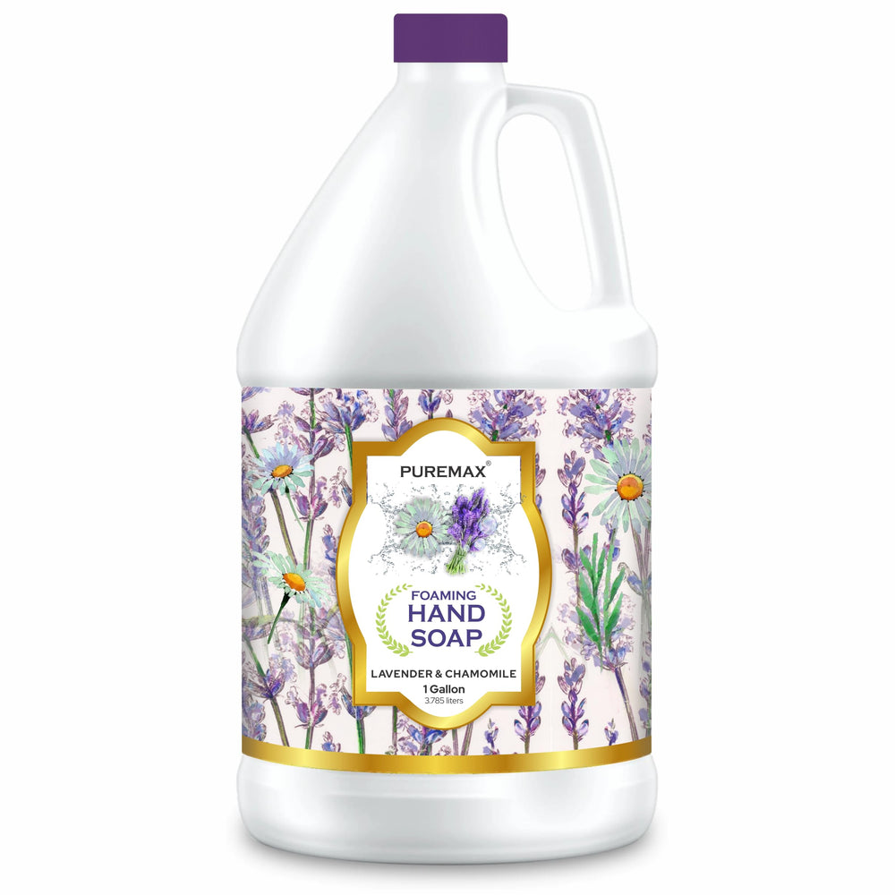 Puremax gallon front label showing product name and scent benefit