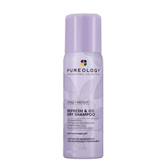 Pureology front packaging showing travel-size bottle and color-safe benefit