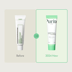 PURITO cream on palm illustrating easy spreadability and quick comfort
