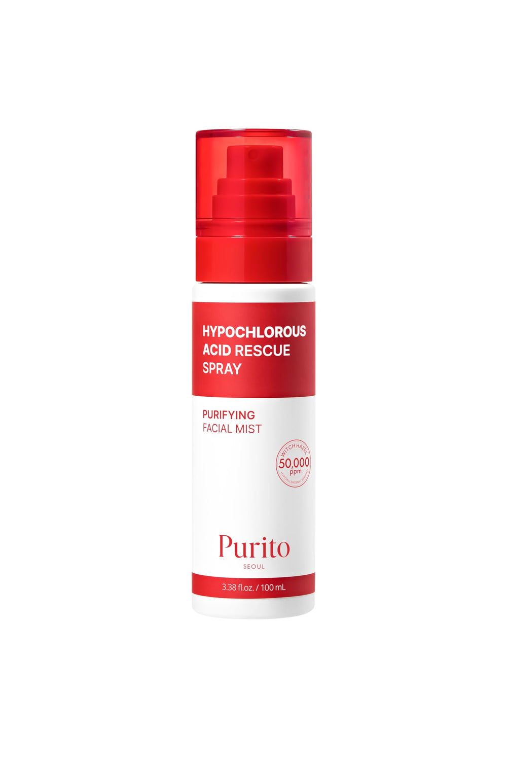 PURITO front bottle view showing clean packaging and size benefit