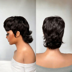 PurpleSexy back view displaying layered cut for volume benefit