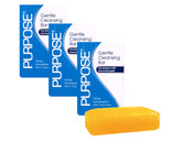 Purpose gentle cleansing bar front pack showing label and clean design benefit
