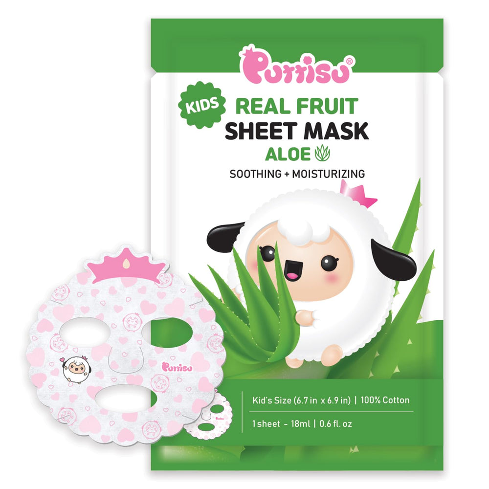 Puttisu front packaging showing seven individually wrapped kids masks and playful branding