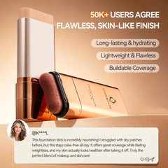 QIANWHITE dual-ended brush and stick ready for blending benefits