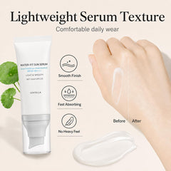 QIAOREYIFAG sunscreen blended on hand demonstrating no white cast benefit
