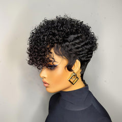 QiaQiaRing close-up of Brazilian curls highlighting soft texture and shine