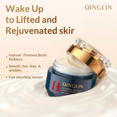 QINGLIN cream texture close-up highlighting smooth, hydrating consistency