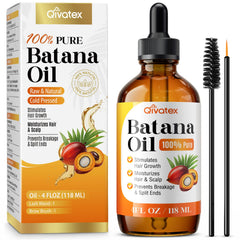 Qivatex bottle front view showing pure batana oil for nourishment