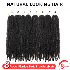 QRHSUKA close-up of marley fiber texture showing soft kink and easy styling