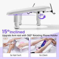 Quaferen adjustable locking legs shown securing stable height and non-slip base