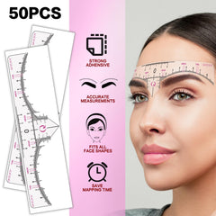 QUEEJOY close-up of black and white mapping string, precise marking for symmetrical brows benefit