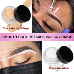 QUEEJOY black and brown pencils with two concealers and brushes, clean pre-draw definition benefit