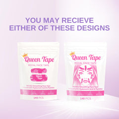 Queen Tape strip on cheek/jawline supporting lifted, refined appearance