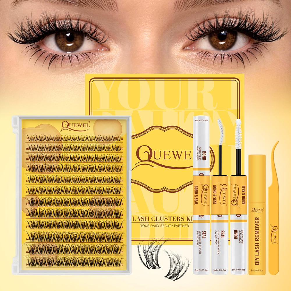 QUEWEL front packaging showing kit contents and benefits