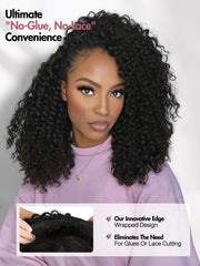 quickwig headband style on model for quick fashionable looks