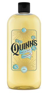 Quinn's 32oz bottle front label showing organic unscented benefits