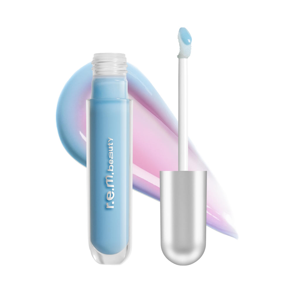 r.e.m. beauty Cotton Candy PH front view showing glossy tube and shade for easy selection