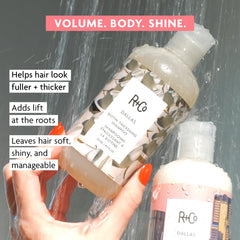 R+Co DALLAS open cap and nozzle detail highlighting easy dispensing benefit