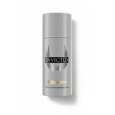 Rabanne Invictus front packaging showing 5 oz can and bold branding benefit: instant fragrance