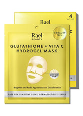 Rael front packaging showing hydrogel mask and clear benefits