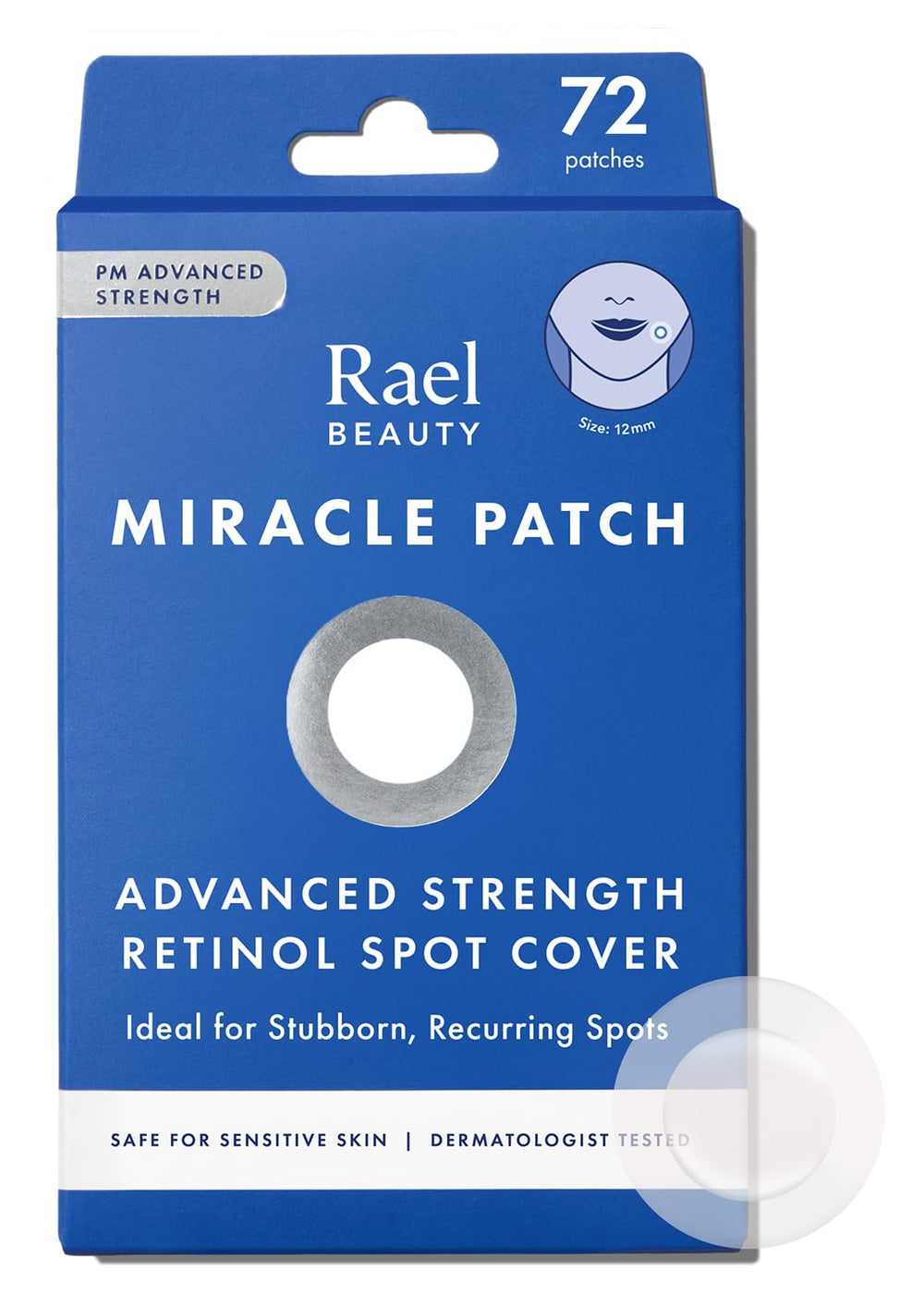 Rael jar front packaging showing product and benefit of overnight spot care