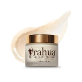 Rahua front bottle showing product label and compact size benefit