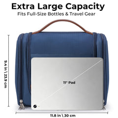 Ralnitote open 180° side compartment displaying neat contents for quick access