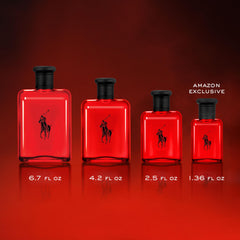 Matte black cap and accents on Ralph Lauren bottle conveying sleek modern style