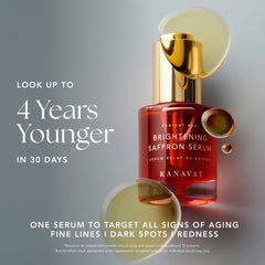 RANAVAT serum dropper and texture highlighting smooth application benefit