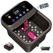 Ranjova front view of foot spa showing controls and roomy basin with easy access