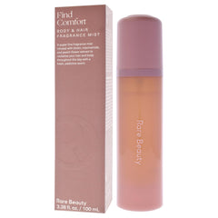 Rare Beauty mist on hair ends showing softening effect and non-greasy finish