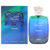 RASASI Hawas Atlantis front bottle showing sleek design and fresh appeal