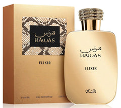 Person wearing Rasasi Hawas Elixir in evening setting conveying confidence and lasting scent