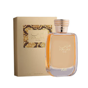 RASASI Hawas front bottle shot showing elegant gold finish and premium look