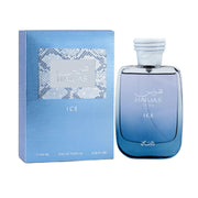 RASASI Hawas Ice bottle front view showing sleek packaging and premium appeal