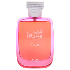 RASASI Hawas Pink side profile highlighting bottle shape and modern look