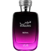 Rasasi Hawas Reina front packaging showing elegant bottle and premium look